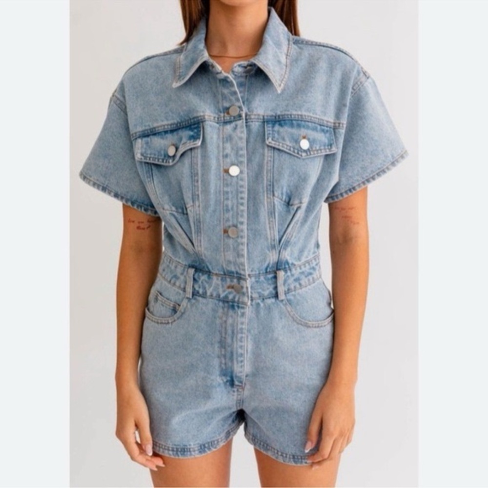 Le Lis Light Blue Denim Jacket
